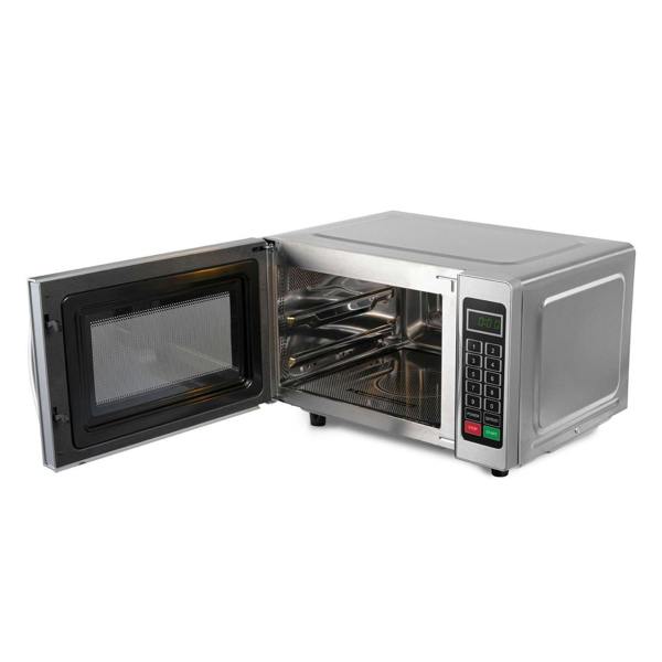 electriQ Freestanding 25L 1000W Flatbed Commercial Style Microwave Silver