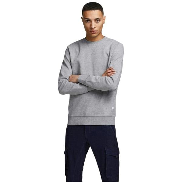 Jack And Jones Mens Basic Sweatshirt - Light Grey - 