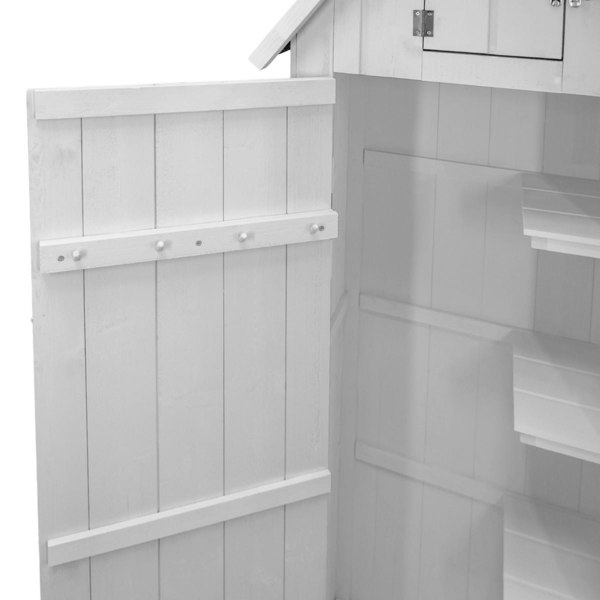 Monstershop Wooden Garden Shed – White