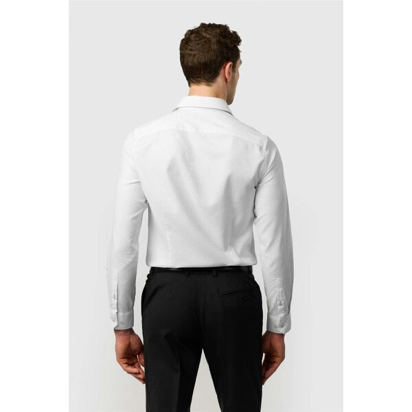 Ted Baker Slim Fit Abbot White Spot Jacquard Shirt