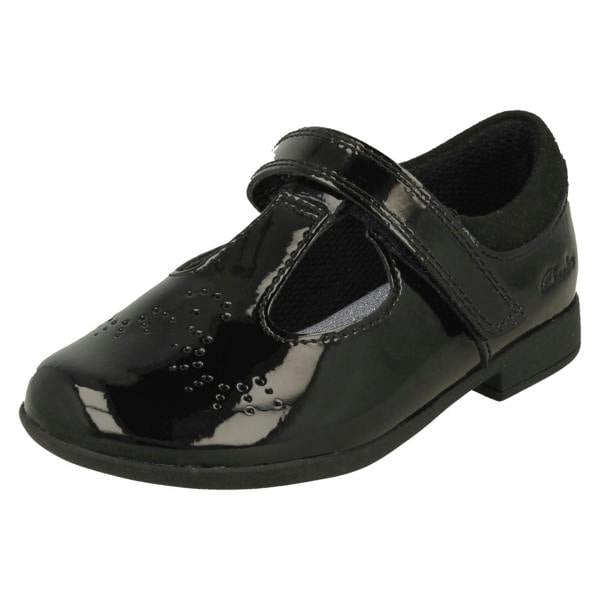 Clarks Girls Clarks Laser Detailed T-Bar Shoes Scala Spirit T