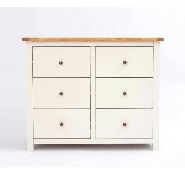 Maggiori 6 Drawer Chest of Drawers Brass Knob