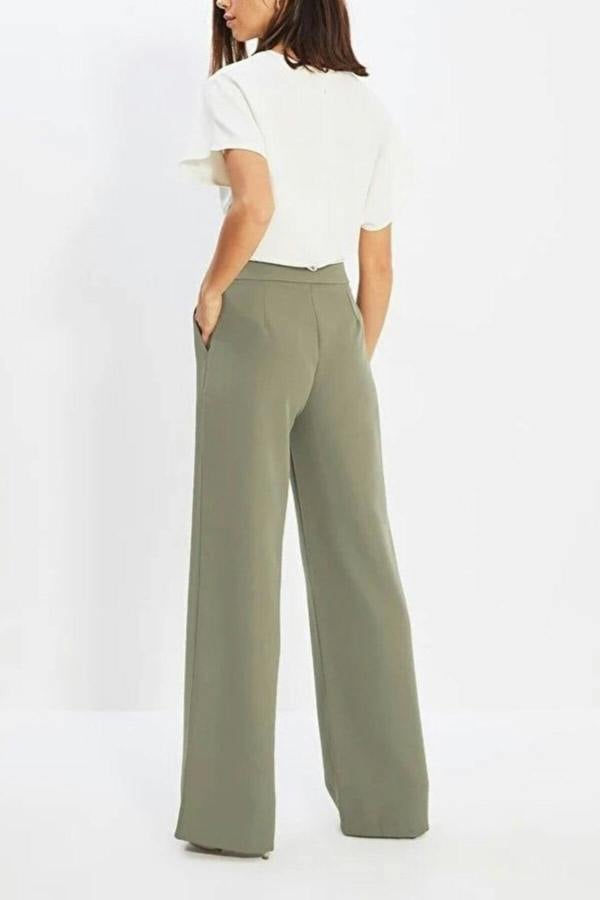 WOVCOR Wide Leg Woven Trousers