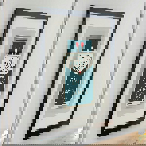 Personalised Memento Company Personalised Perfect Match Black Poster Frame