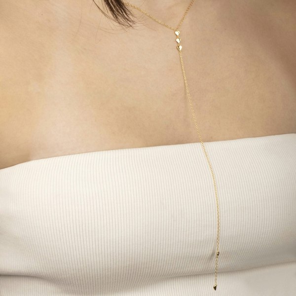 Gold Trip Little Hearts Lariat Necklace