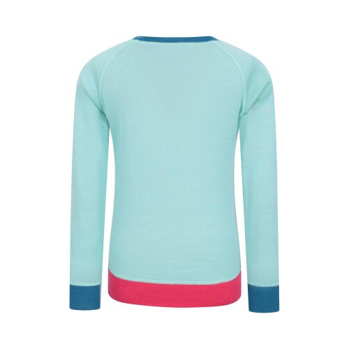 Mountain Warehouse Childrens/Kids Colour Block Merino Wool Base Layer Set - Mint