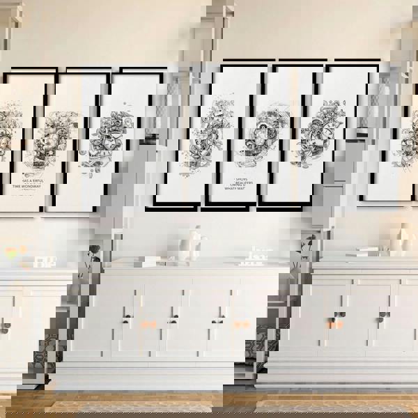 Canvas Painting Wall Decor | Set of 3 Abstract Clocks Wall art Prints