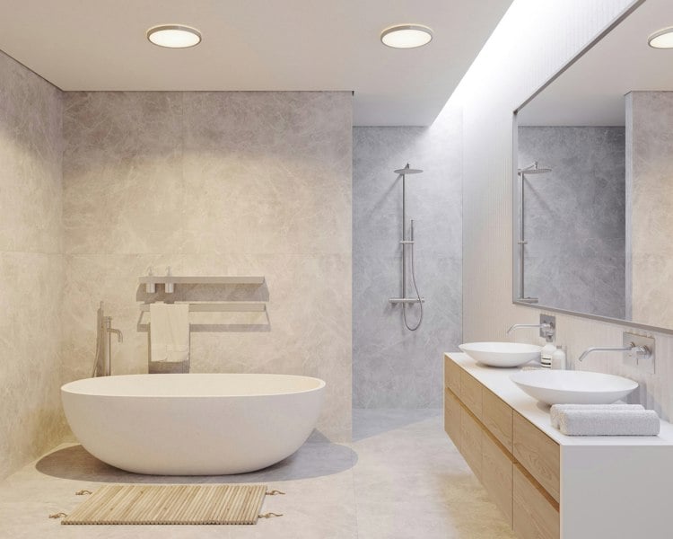 Nordlux Oja 42 | IP54 3000/4000K | 3-Step | Ceiling light | Chrome