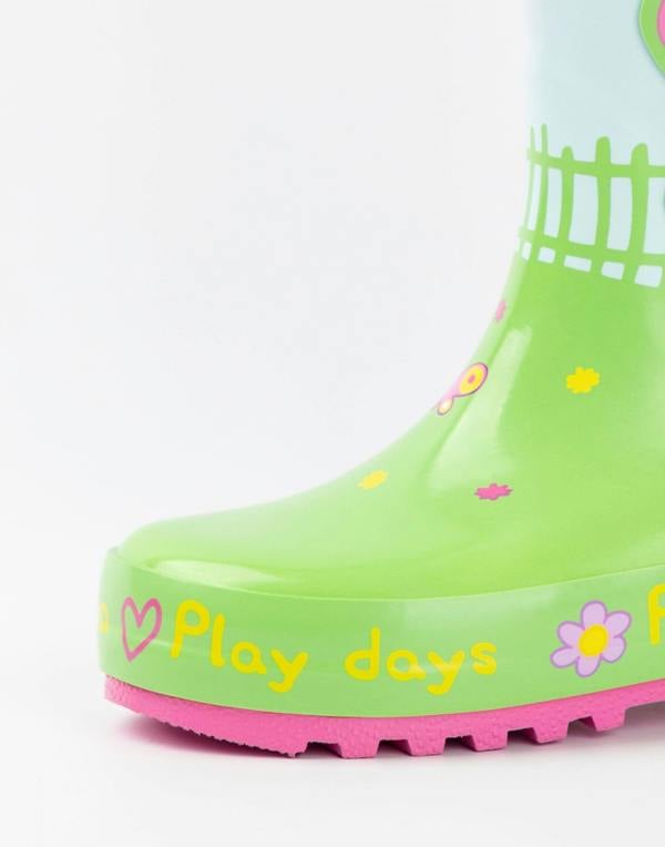 Peppa Pig Unisex Kids Multicoloured Play Days Wellington Boots with Handles