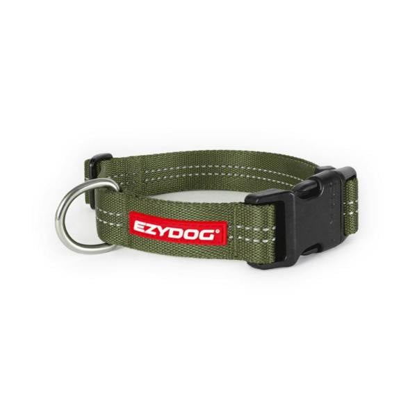 EzyDog Essential Adjustable Dog Collar in Green