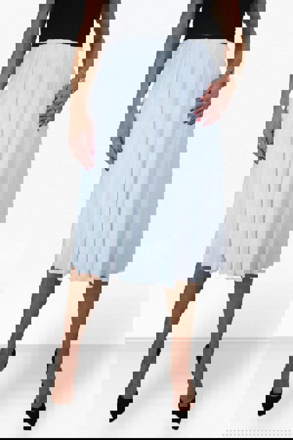 Paulo Due Women's 26" Elasticated Soft Flared Midi Skirt