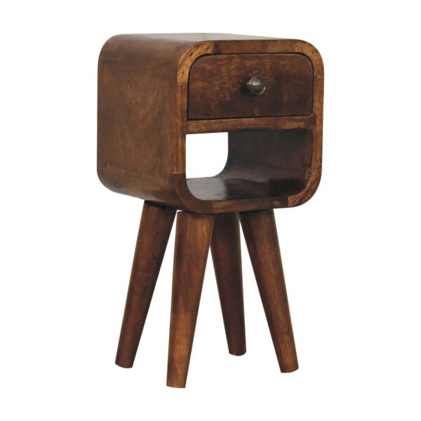 Wyld Haus Cagliari Small Chestnut Curve Lower Bedside Table