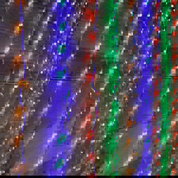Samuel Alexander Premier 240 LED 1.5m x 2m Tall Cascading Waterfall Curtain Light - Multicoloured