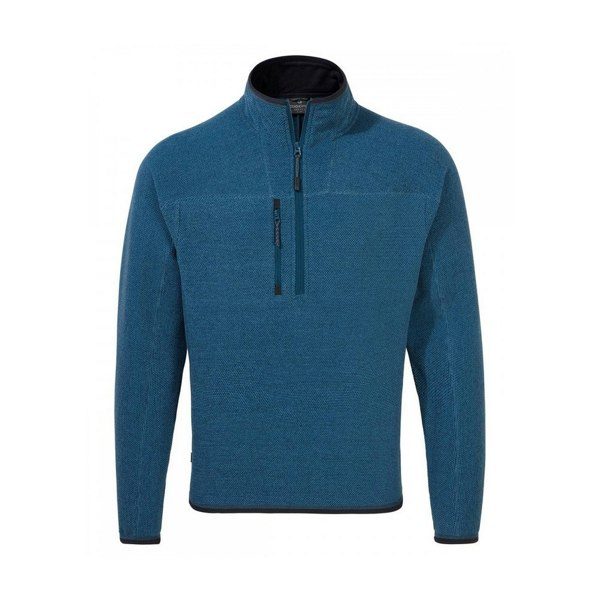 Craghoppers Men's Expert Active Marl Half Zip Fleece Top - Poseidon Blue