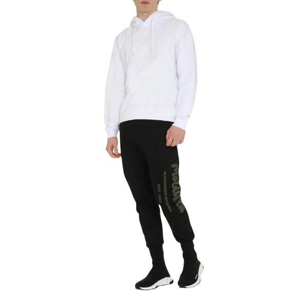 DSQUARED2 Monotone Maple Leaf Logo White Hoodie S