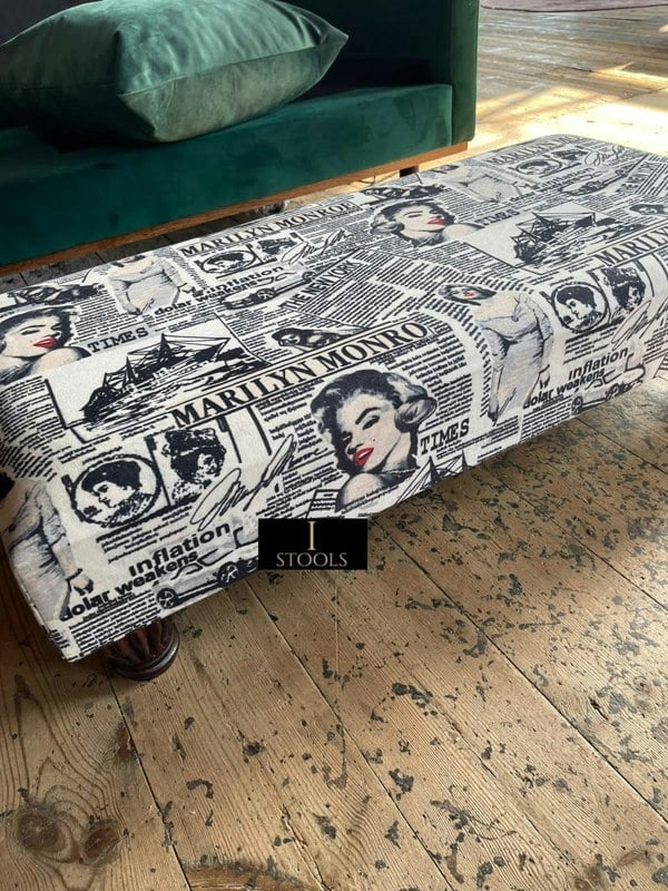 ISTOOLS Marilyn Monroe printed fabric  Footstool Bench