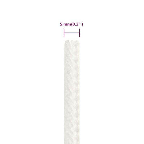 Berkfield Boat Rope Full White 5 mm 250 m Polypropylene