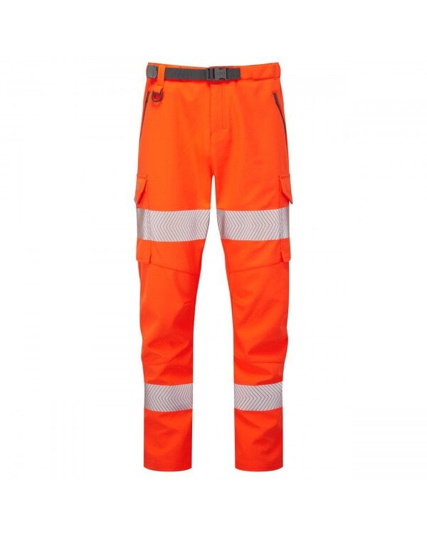 Leo Workwear EcoViz Ladies Stretch Softshell Work Trouser - Orange