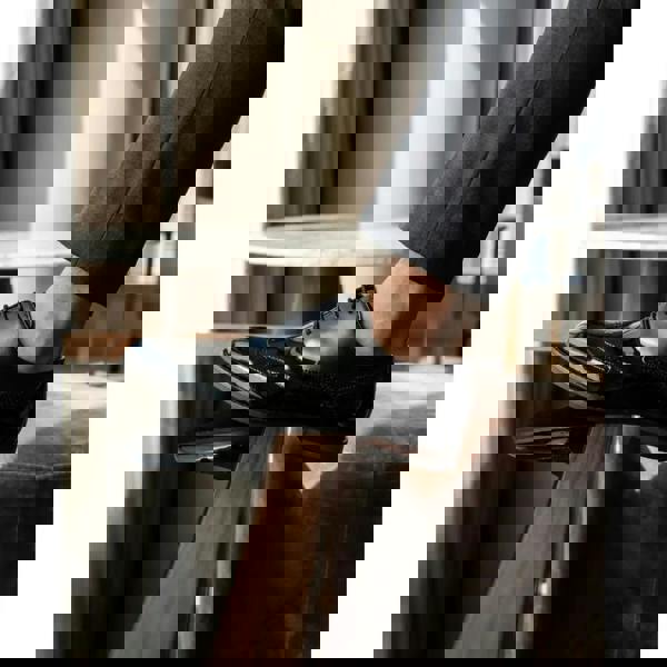 Dolcetto Men's Patent PU Leather Wingtip Oxford Shoes