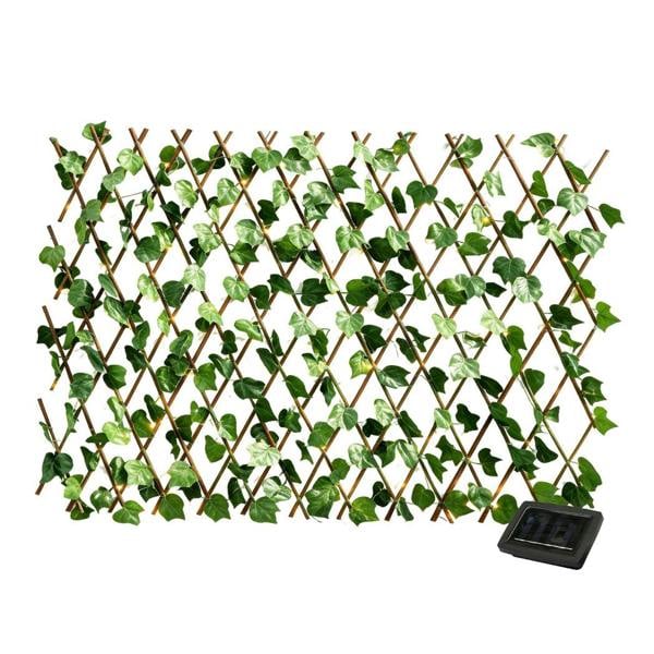Gardenwize Solar Garden Trellis – Expandable Ivy Trellis with 100 LED Lights