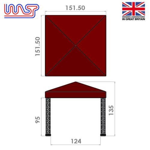 slot car trackside scenery service tent red white 1:32 scale wasp