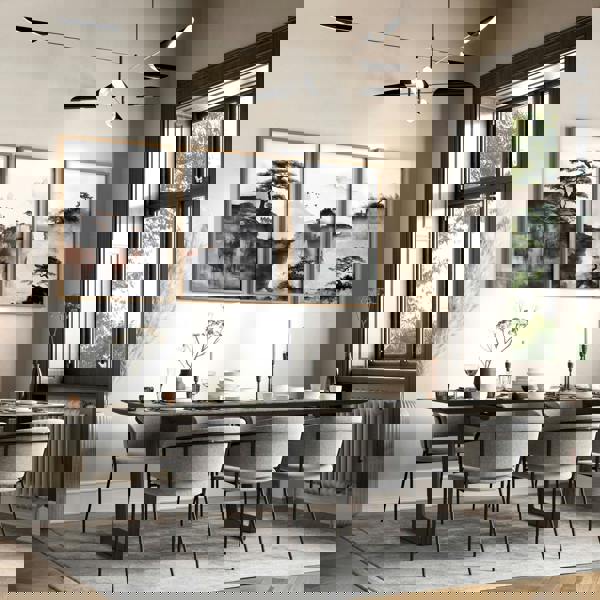 Living Room Wall Decoration | Set of 3 Asian Inspired Wall art Prints