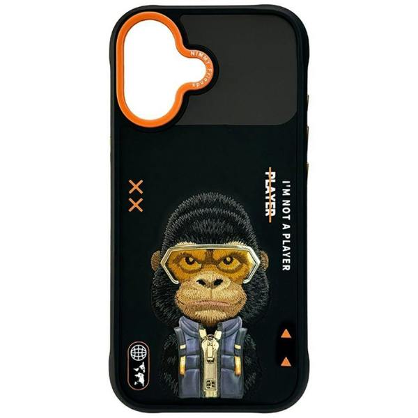 Nimmy Friends Nimmy Cool & Cute 2.0 Gorilla Case with MagSafe for iPhone 17 6.3" Black Orange - N-KMLL-IP17-016