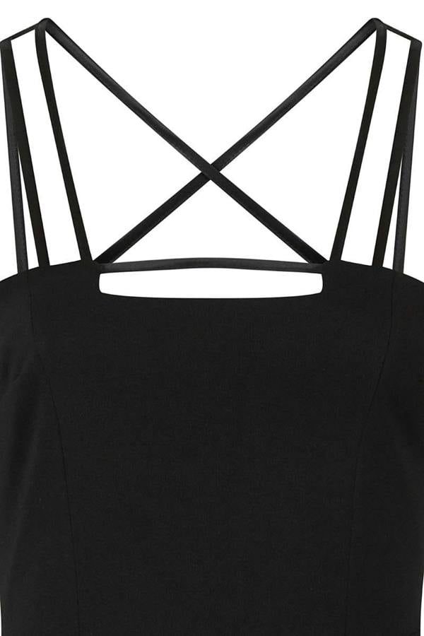 HotSquash Spaghetti Strap Ponte Dress