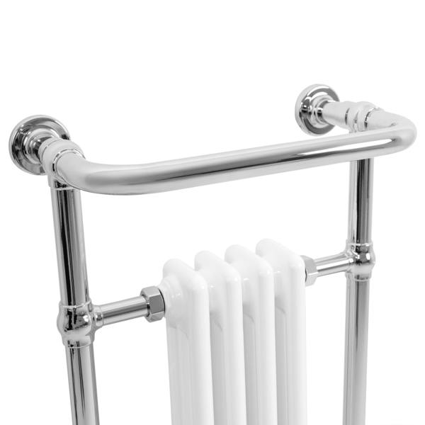 Monstershop Traditional Heated Towel Rail Radiator – 950mm x 480mm  – White