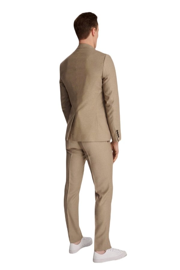 Harry Brown London Archie Melange Slim Fit Suit Jacket in Beige