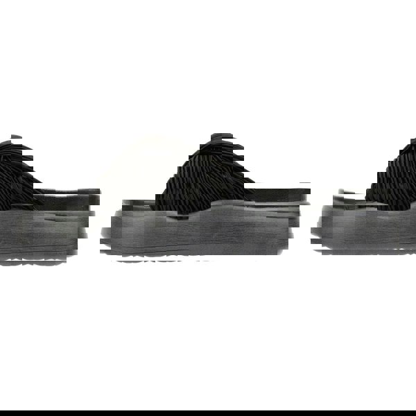 Desert Fleur Gabbro Pleated Satin Women's Black Sandals