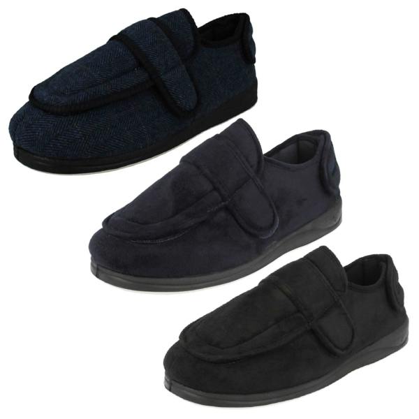 Padders Mens Padders Memory Foam Slippers Wrap