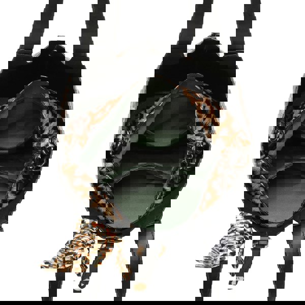 Kitise Leopard Print Bucket Tote Shoulder Bag Detachable Strap