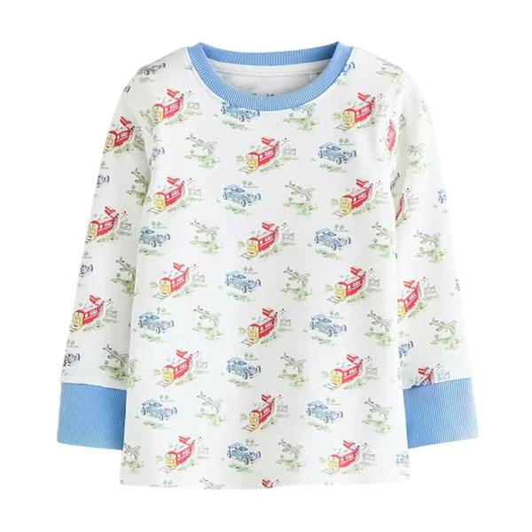 Cath Kidston Childrens/Kids Snuggle Cars Cotton Pyjama Set (Pack of 3) - Multicoloured - 