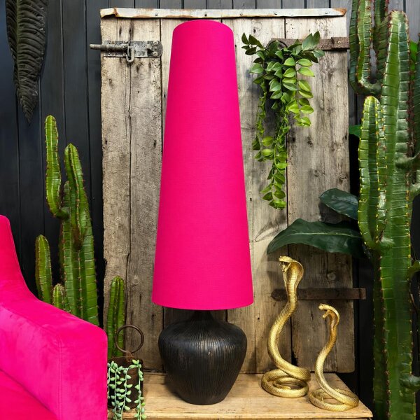 Love Frankie Pomegranate Pink Cotton Oversized Cone Lampshades
