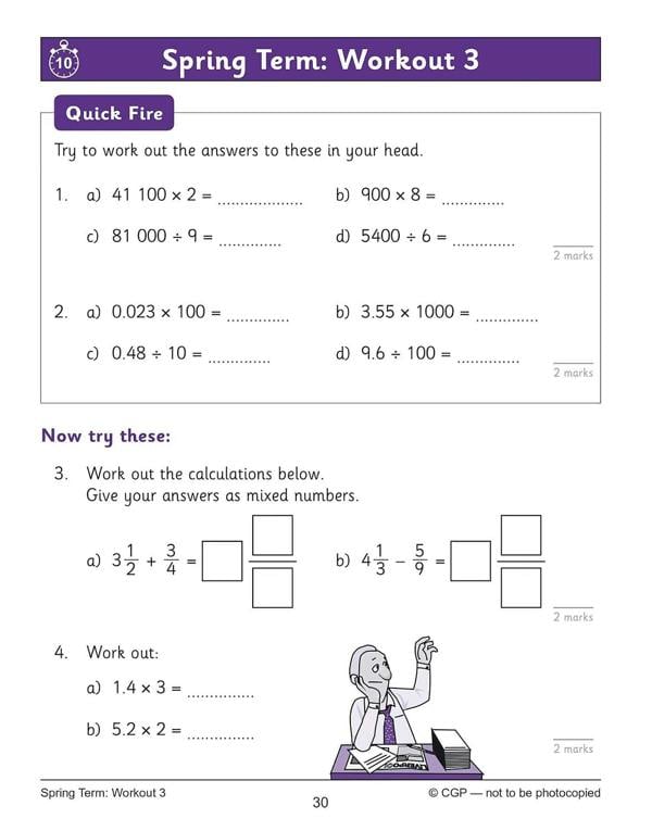 CGP KS2 Year 6 10-Minute Weekly Workout Bundle – Ages 10-11 (Maths, English, Arithmetic, Spelling and Vocabulary)