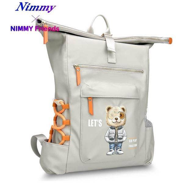 Nimmy Friends Glasses Cool Cat Laptop Backpack Grey - N-KM-DNBB-011