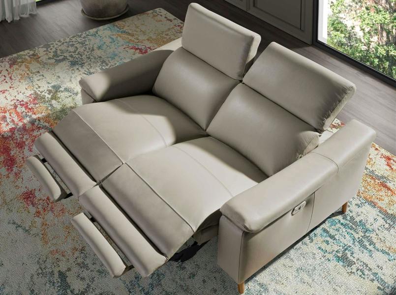 Angel Cerdá Relax sofa in taupe grey leather 6189/6190