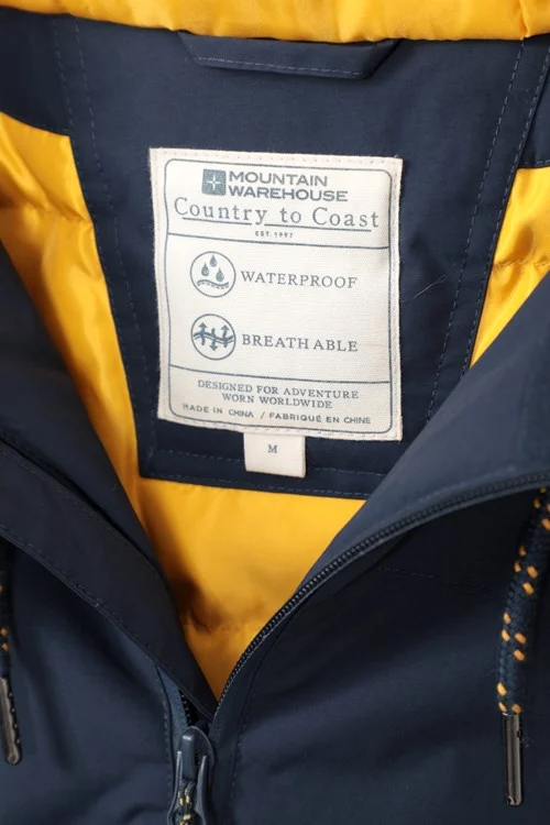 Mountain Warehouse Mens Traverse Hybrid Waterproof Jacket - Navy