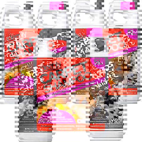 Cleenly Pet Carpet Shampoo Cleaner Solution (15 litres) - Citrus Splash Fragrance - Safe for All Carpet Cleaning Machines