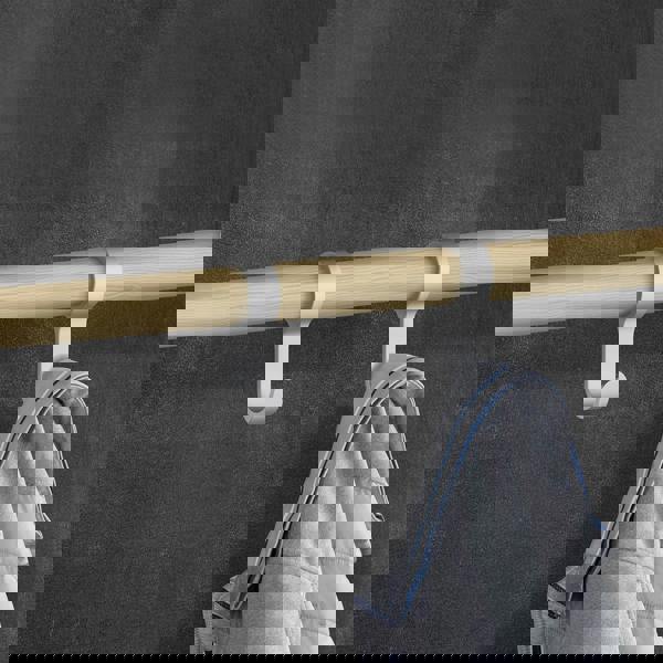 Beslagsboden Pair of BESLAGSBODEN Hooks for Hat/Hook Rack in Matt Grey Aluminium, Height 75mm