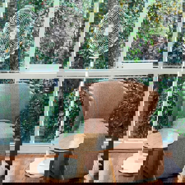 igenix 12 Inch Pedestal Fan, 7 Blades, 3 Speeds, White