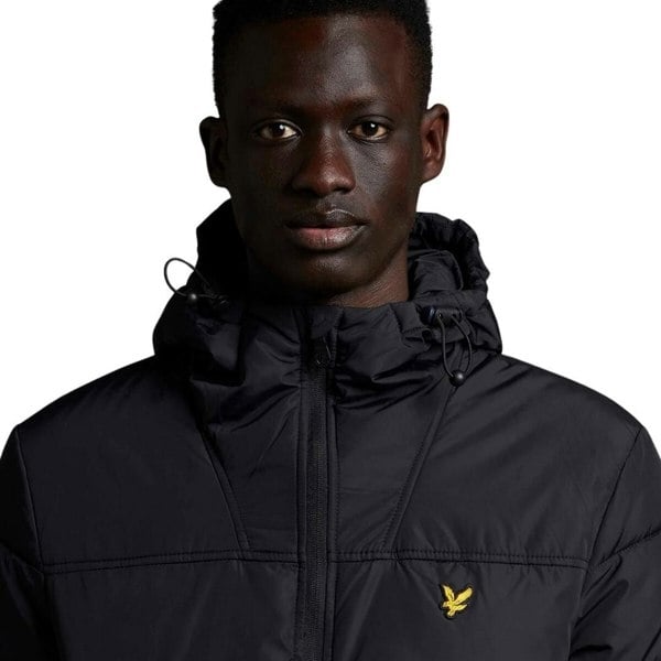 Lyle & Scott Branded Black Hooded Jacket