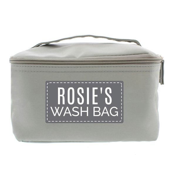 Personalised Memento Company Personalised Classic Grey Toiletry Bag