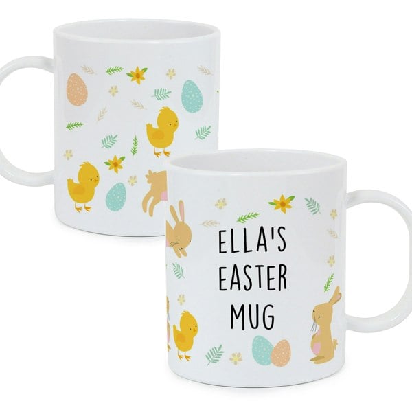 Personalised Memento Company Personalised Easter Bunny Plastic Mug
