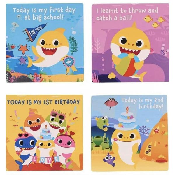 Widdop & Co Baby Shark Set of 16 Milestone Cards Multi