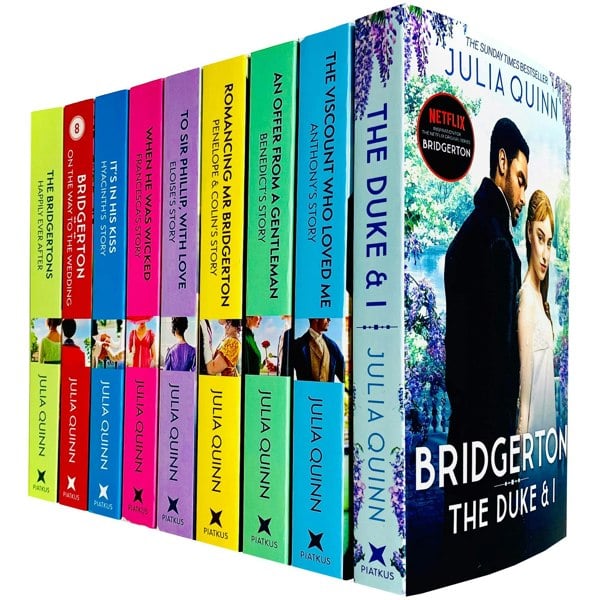 Little Brown Bridgerton Family Book Series Complete Books 1-9 Collection Set by Julia Quinn NETFLIX