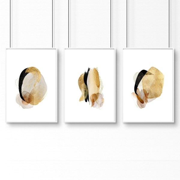 Abstract wall art for office | set of 3 wall art prints