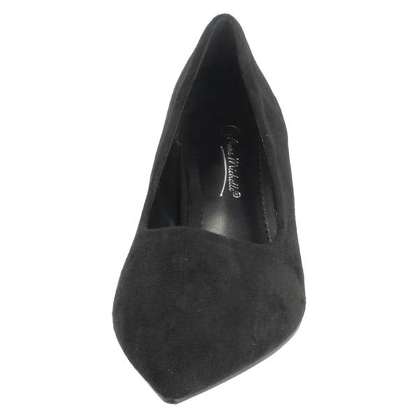 Anne Michelle Ladies Anne Michelle Microfibre 6cm Heeled Court Shoes F90124