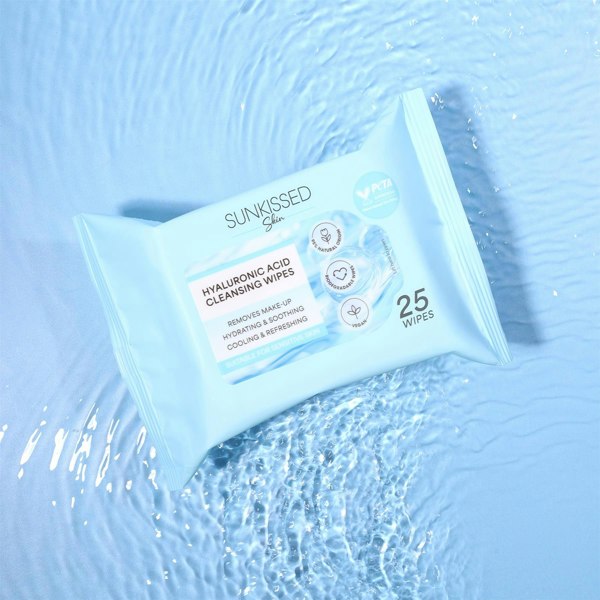 Sunkissed Skin Hyaluronic Acid Cleansing Wipes 25 Pack
